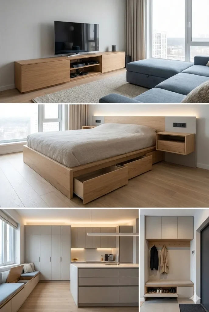 Hidden Storage Solutions For A Clean Look