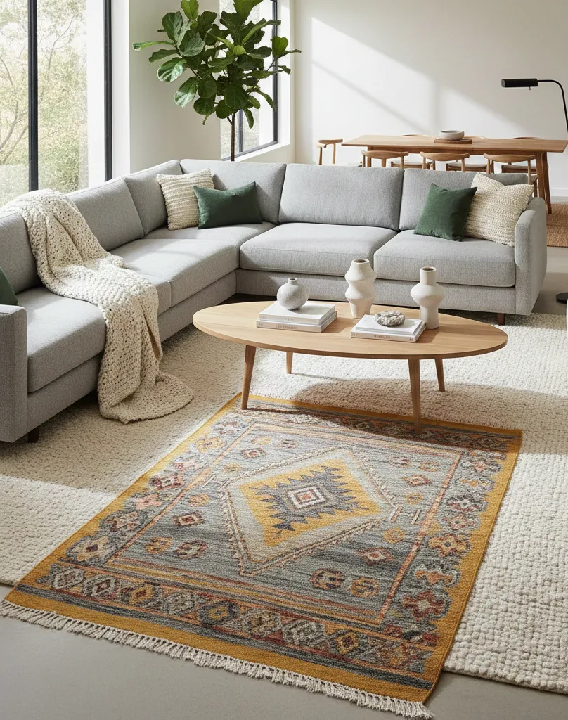 Layered Rugs For Warmth And Depth