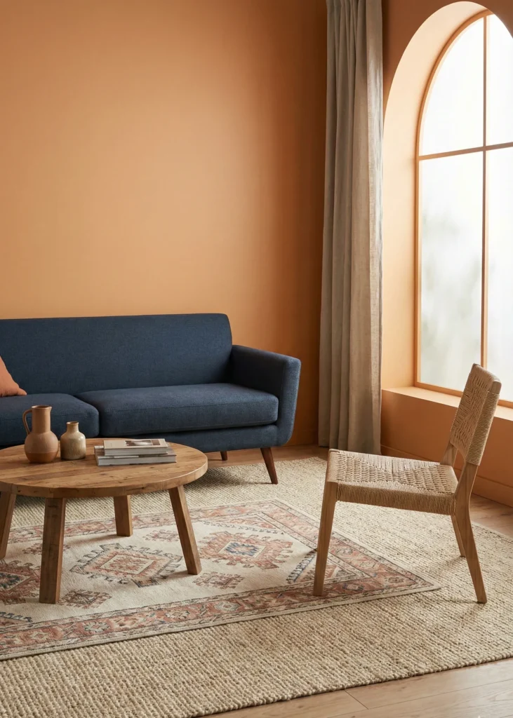 Low, Layered Area Rugs