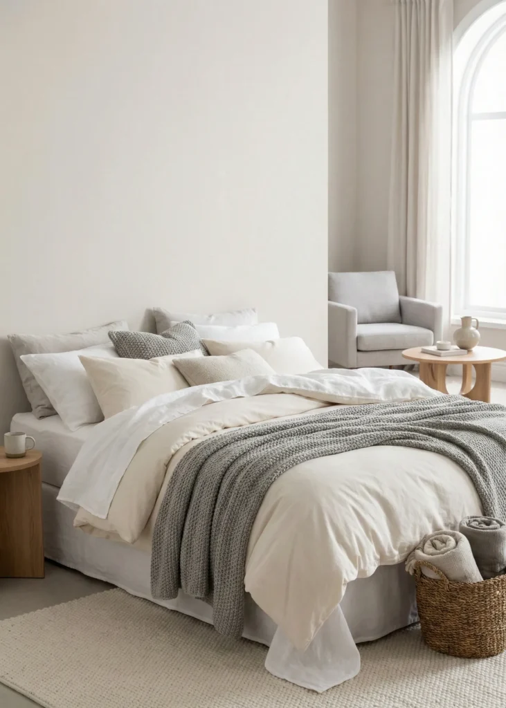 Neutral Tonal Bedding with Subtle Texture