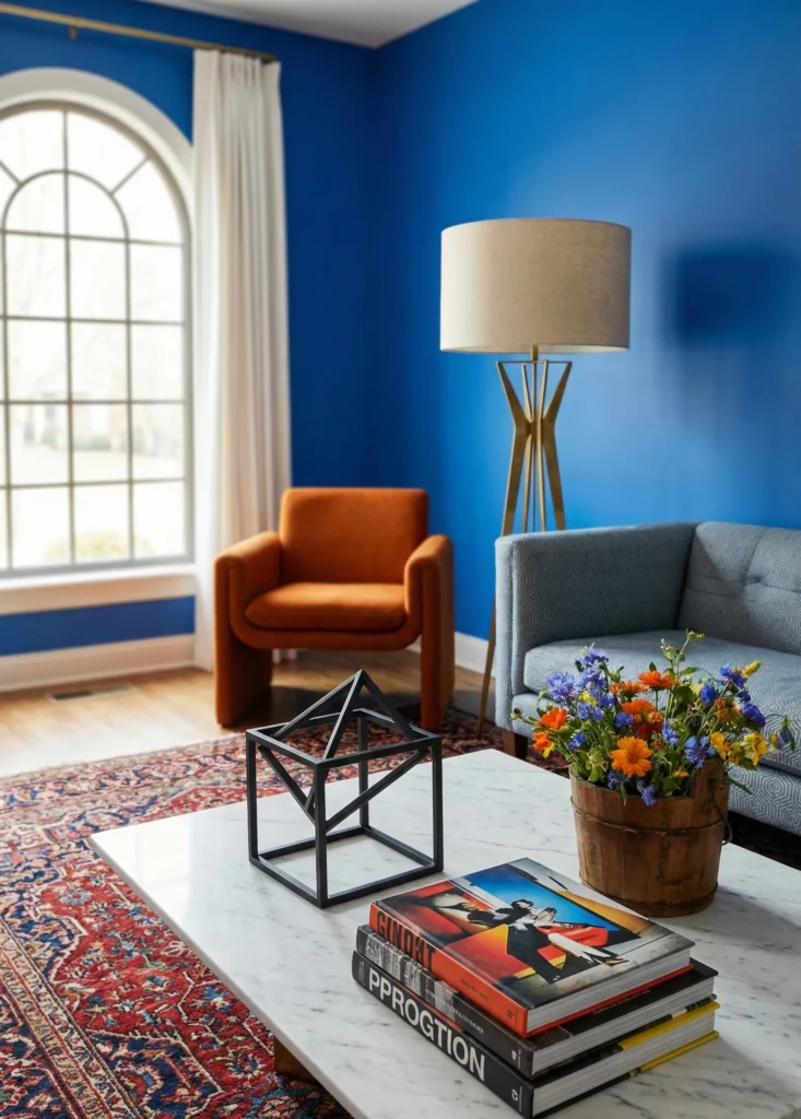 Artistic Sculpture and Bold Accent Books