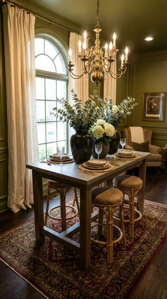 Bar Height Table With Stools That Slide Underneath
