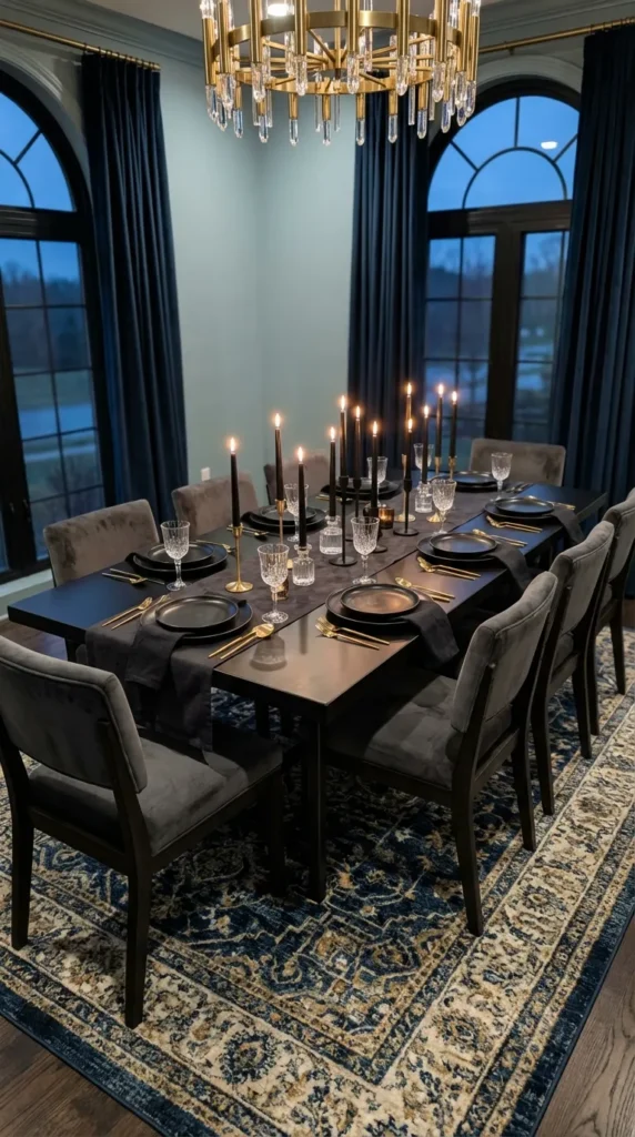 Black Taper Candles in Minimal Holders