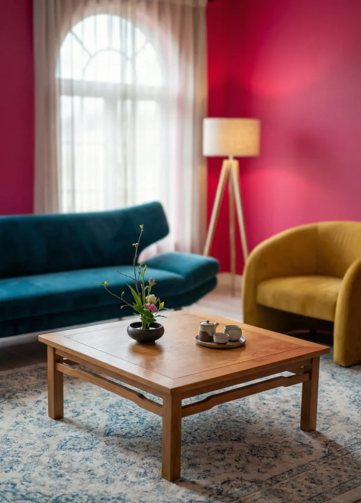 Chabudai-Style Low Wood Coffee Table