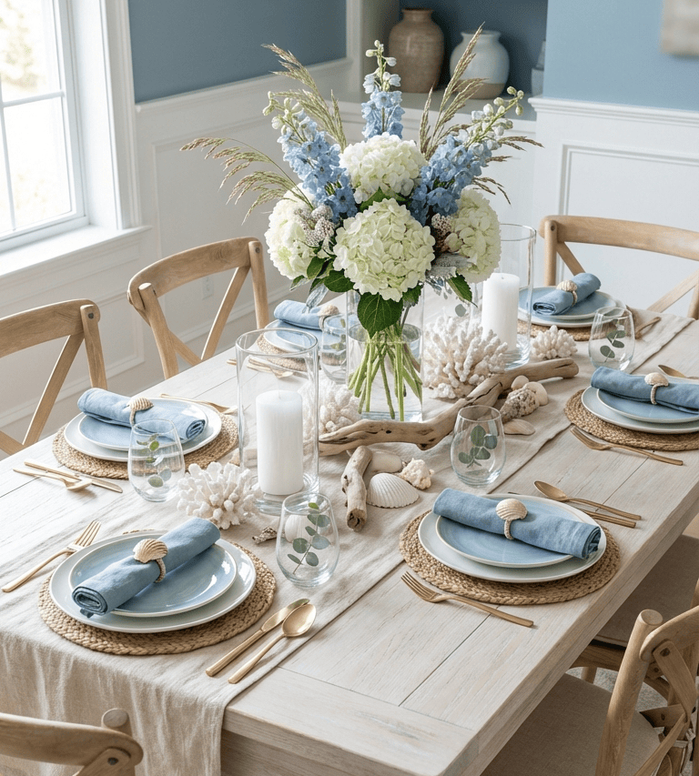Coastal Dining Table Decor Ideas
