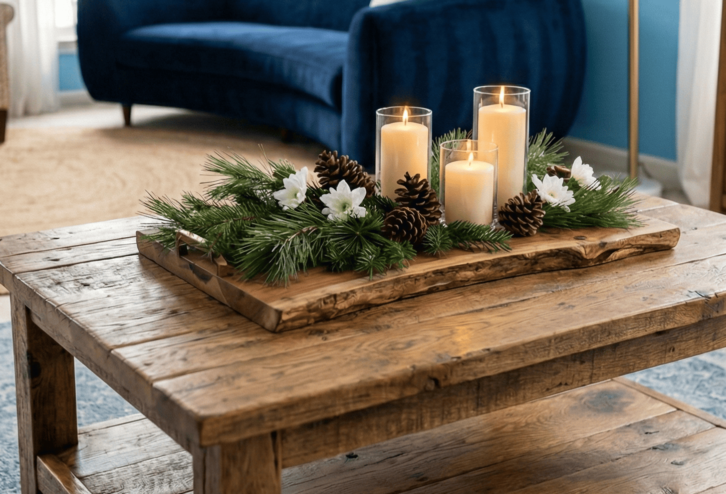Coffee Table Winter Decor Ideas