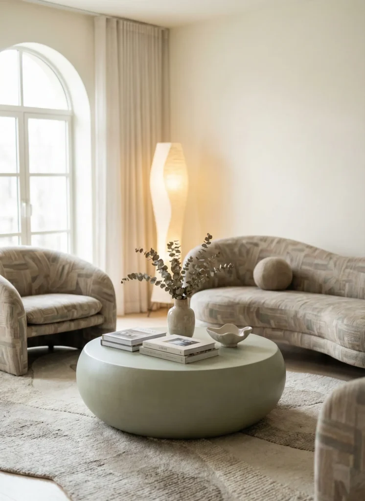 Colored Concrete Table for Subtle Personality