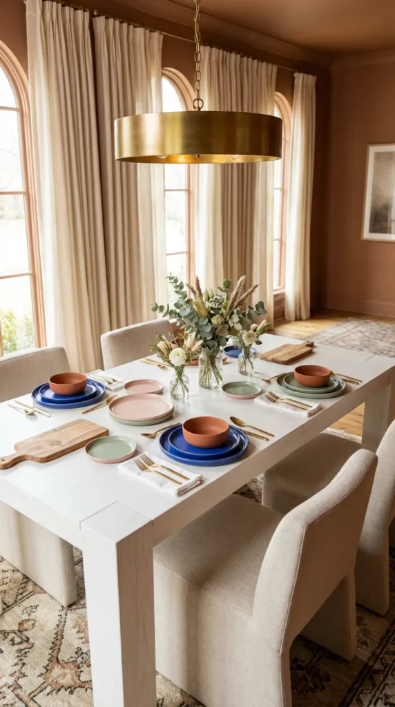 Colorful Tableware for Contrast