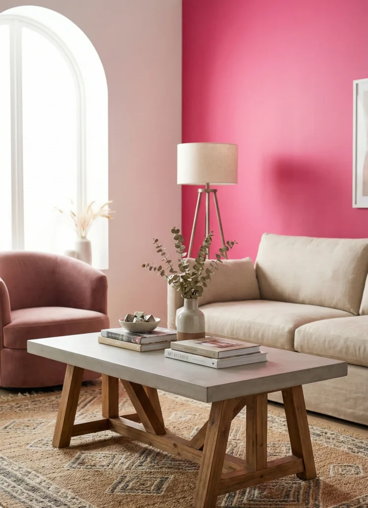 Concrete and Wood Hybrid Coffee Table