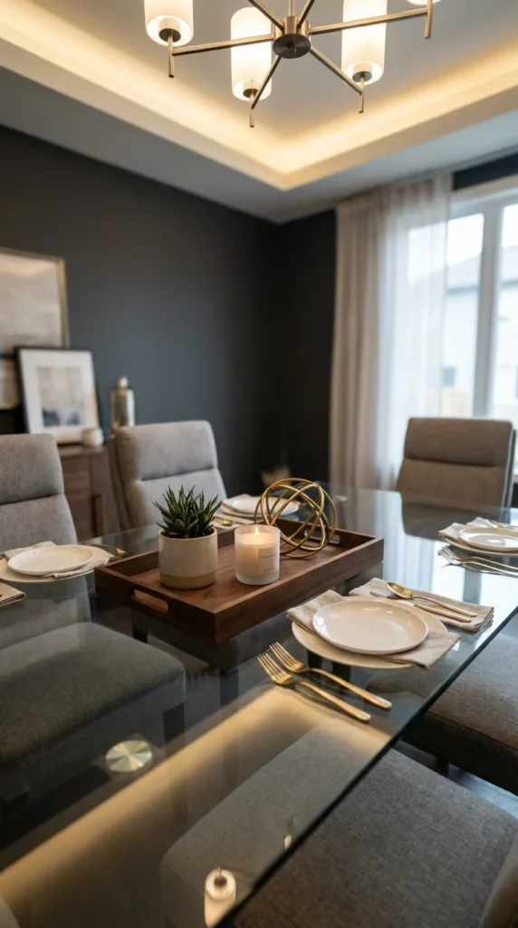 Decorative Tray With Grouped Accessories