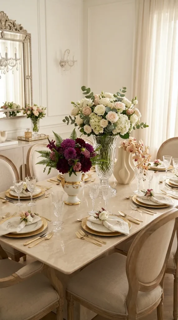 Decorative Vases With Fresh Flowers