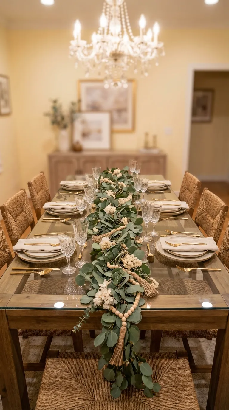 Eucalyptus Or Dried Greenery Garland Runner