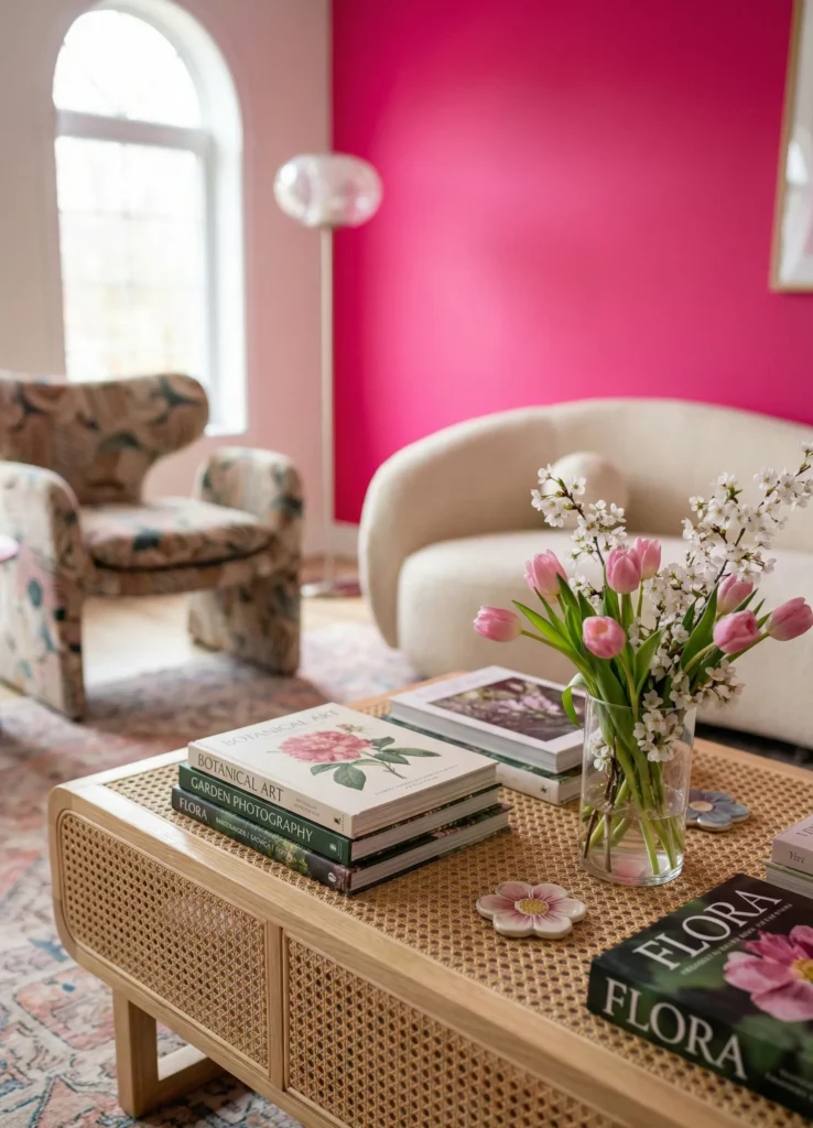 Floral-Themed Book Styling