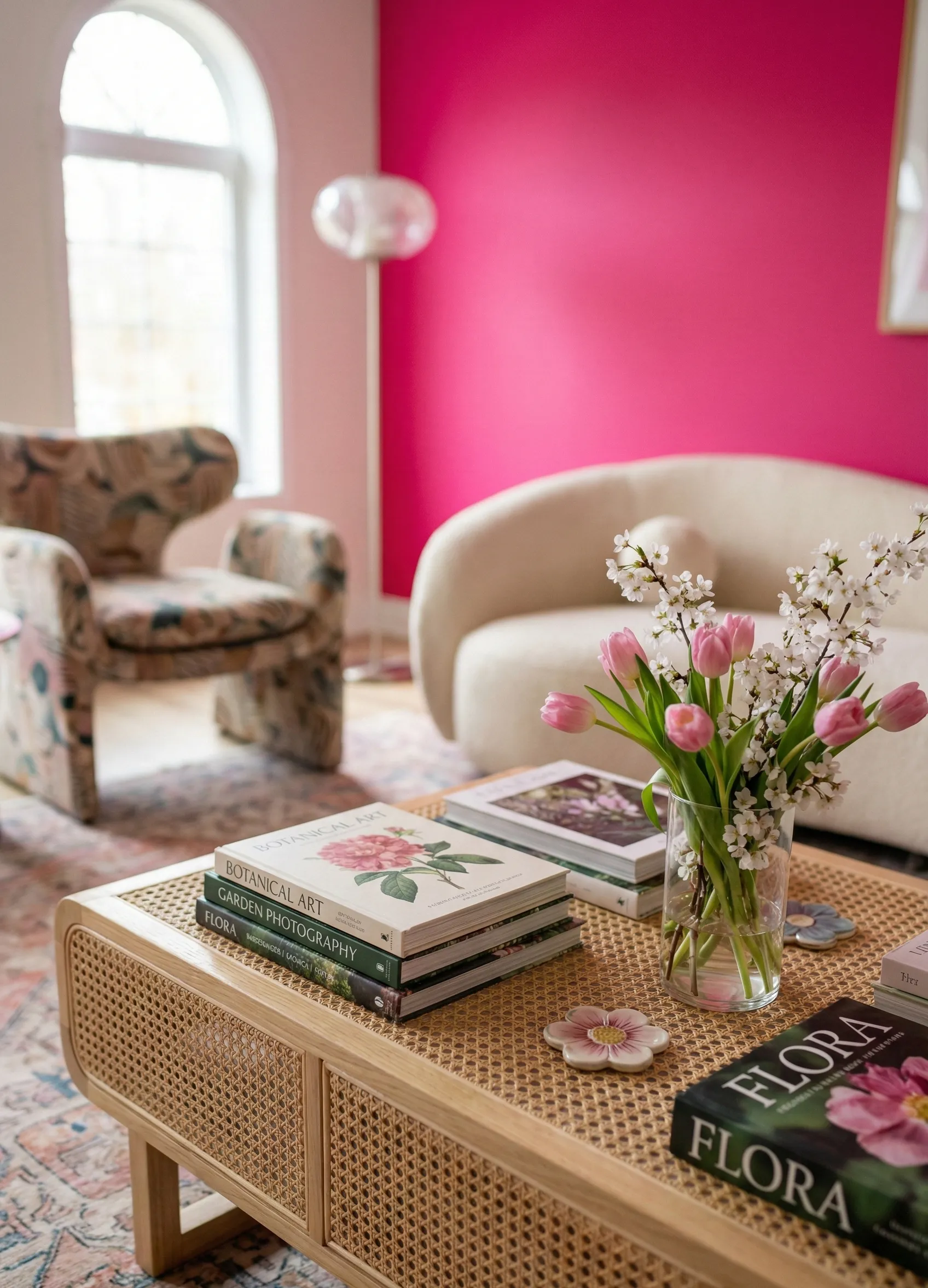 Floral-Themed Book Styling