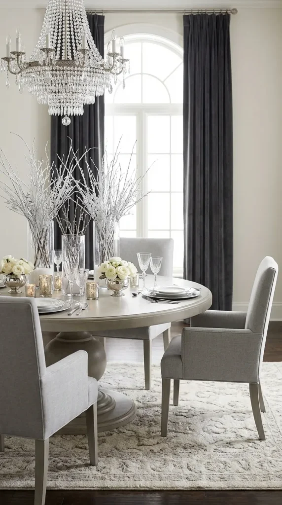 Frosted Forest Elegance Tablescape