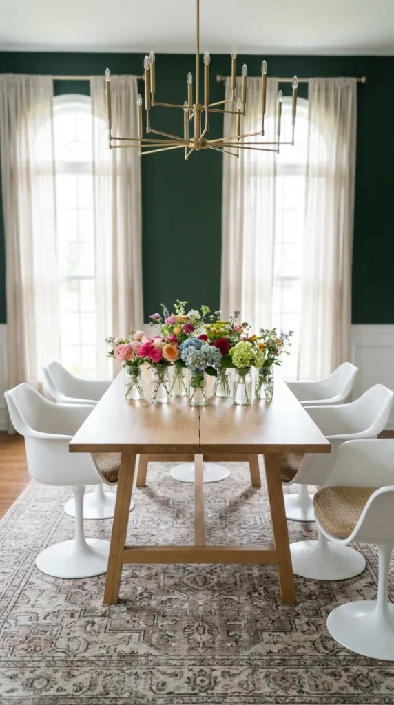 Garden Flowers In Mason Jars