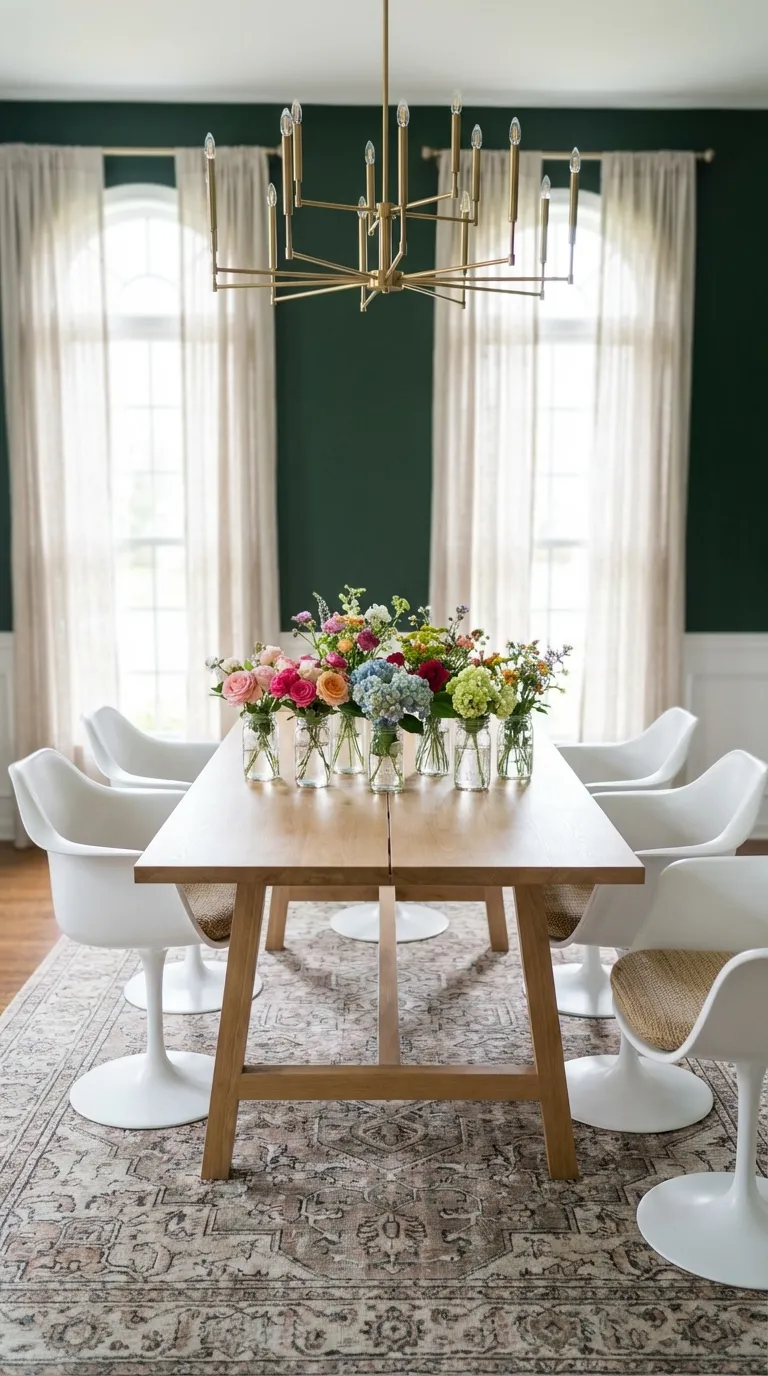 Garden Flowers In Mason Jars