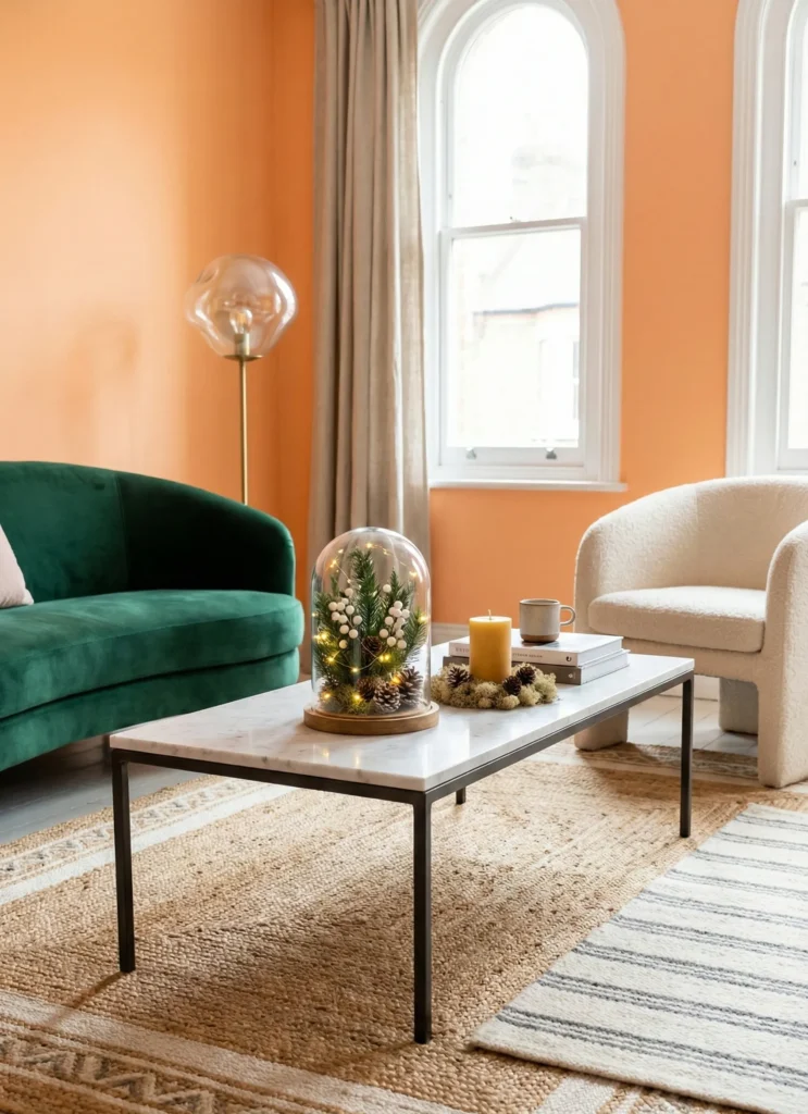 Glass Cloche With Winter Mini Scene