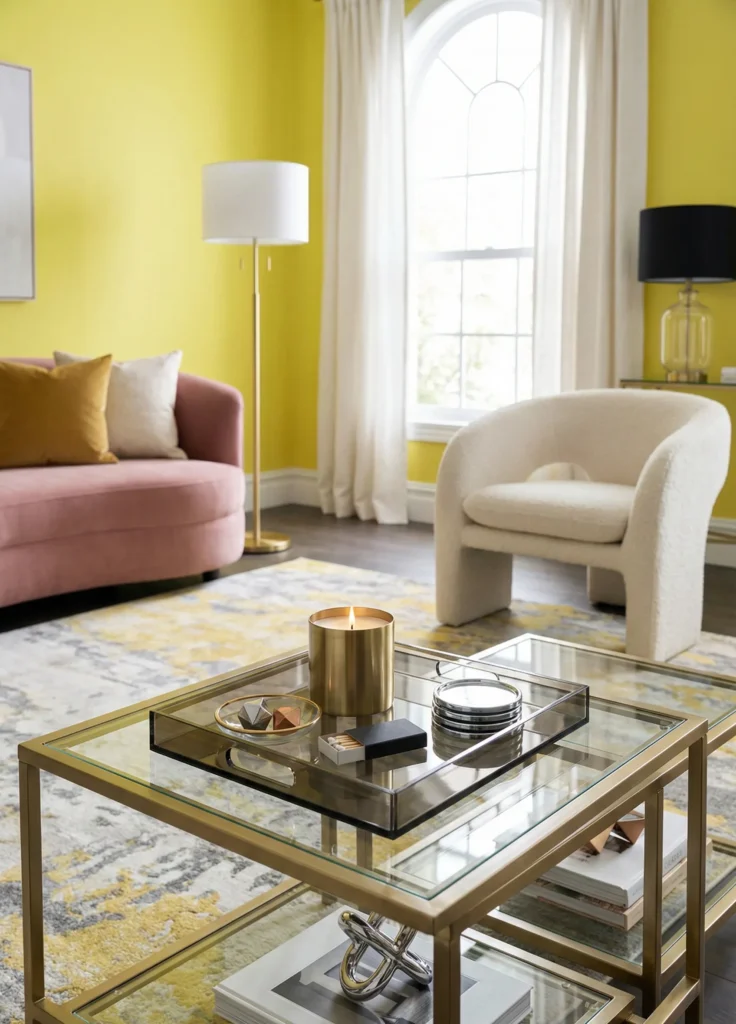 Glass Tray With Metallic Accents for a Polished Look