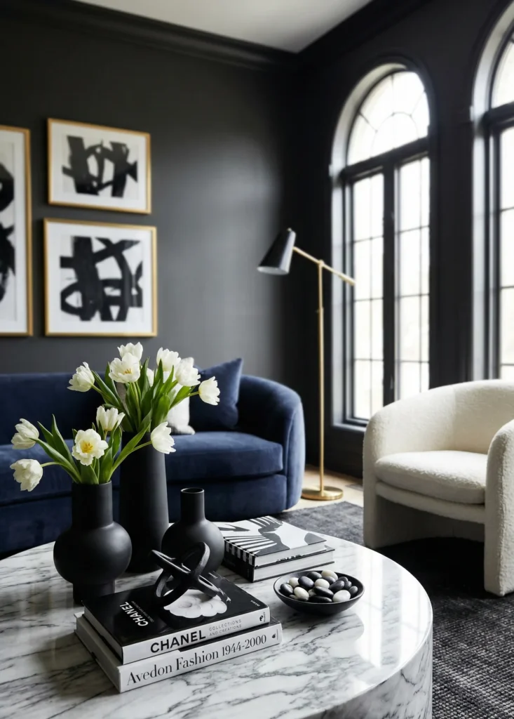 High-Contrast Black and White Editorial Styling