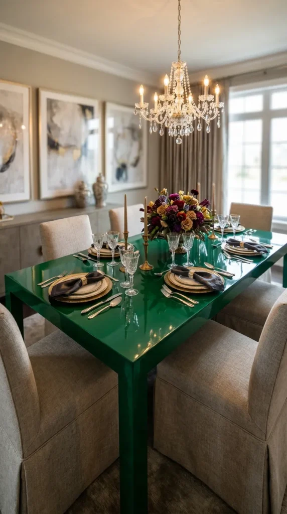 High Gloss Vibrant Finish Table