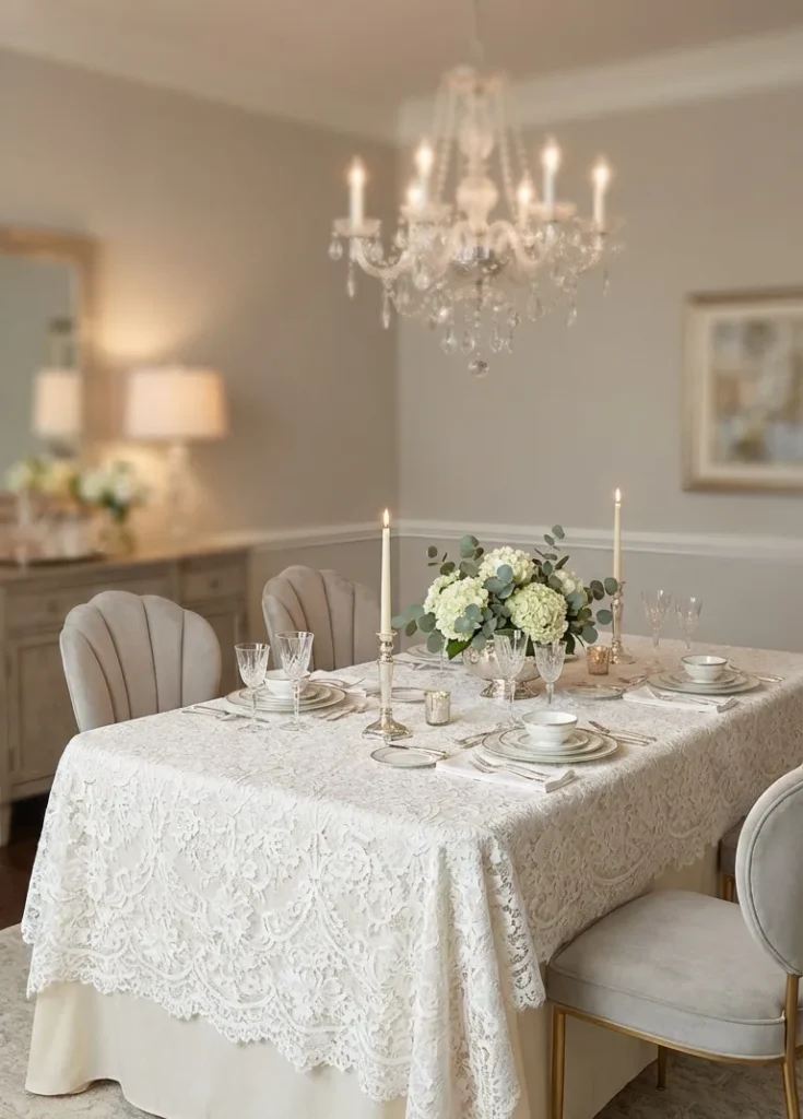 Lace Tablecloth for Refined Appeal