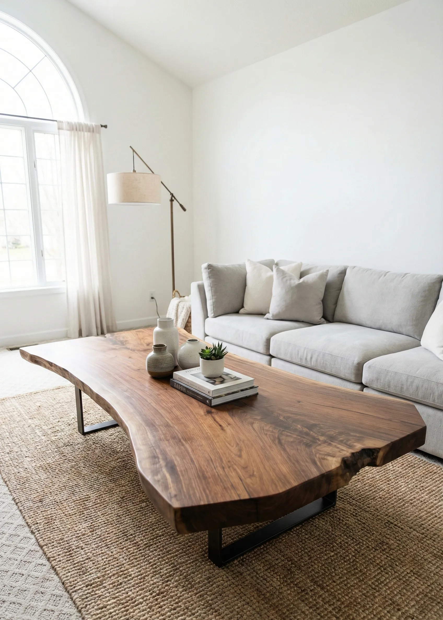 Large Statement Live Edge Piece as Focal Table