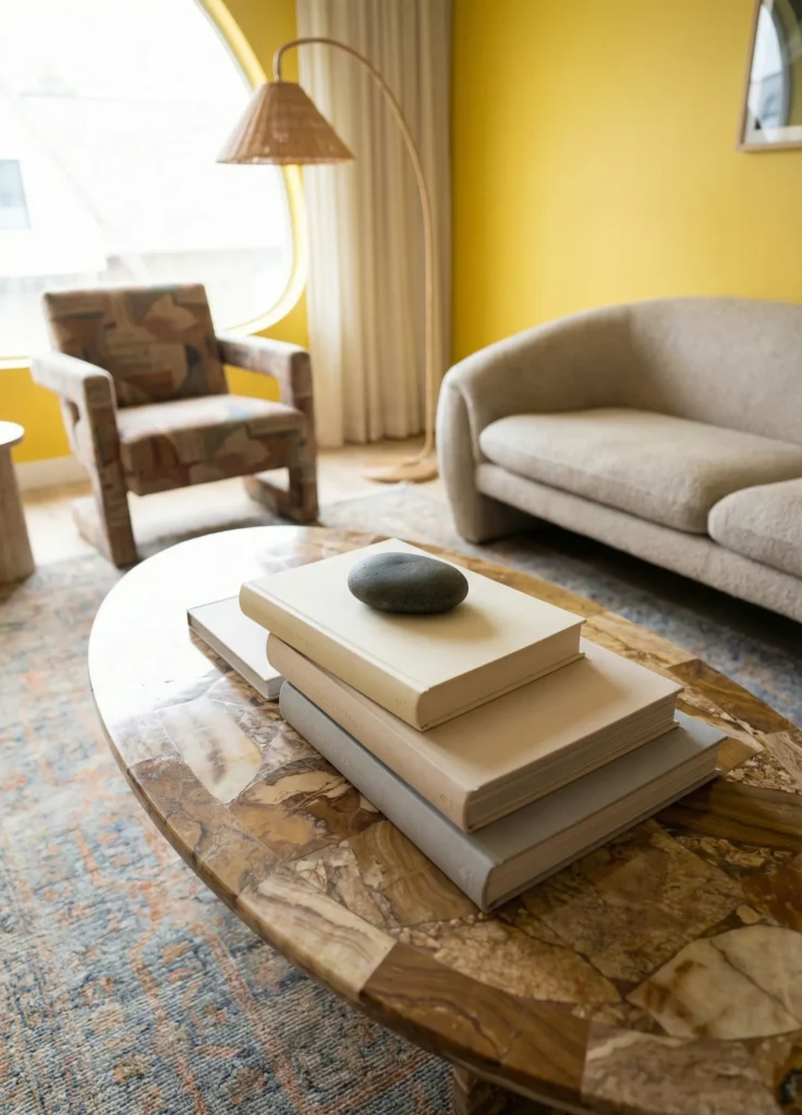 Layered Book Stack With Rounded Edges