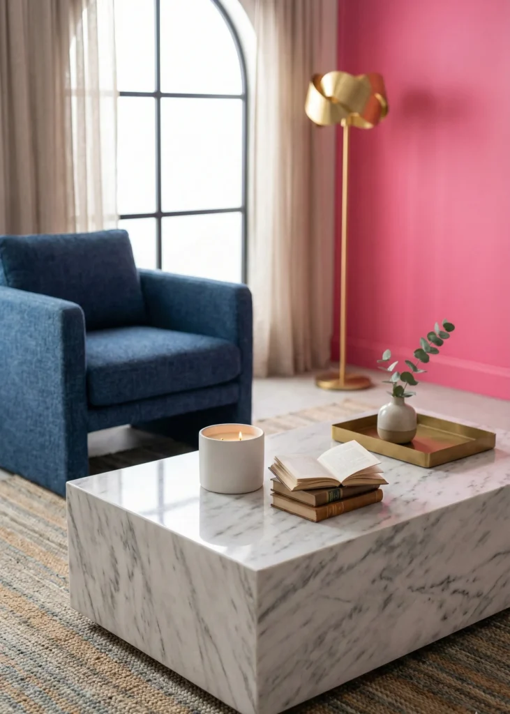 Layered Heights That Respect Marble's Presence