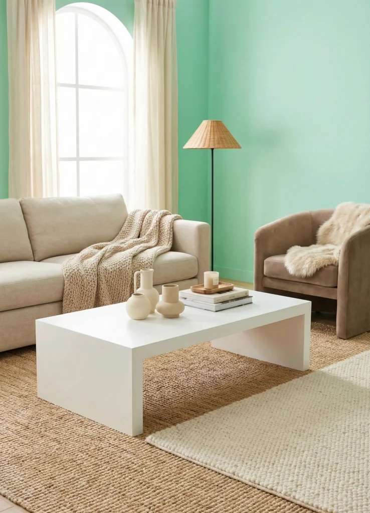 Layered Textures With Plush Throws and Rugs