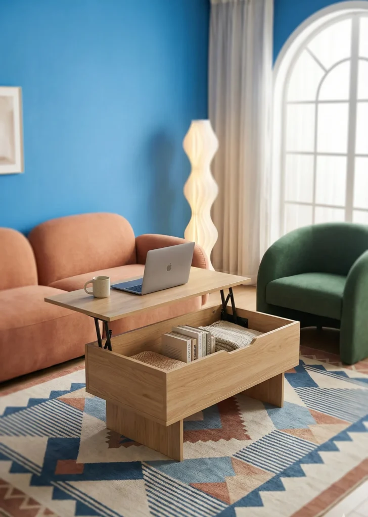 Lift-Top Coffee Table With Hidden Storage