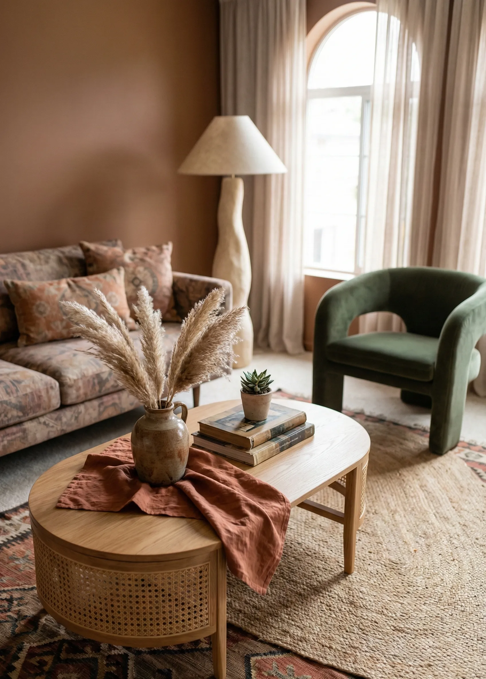 Linen or Cotton Textile Layer for Soft Contrast