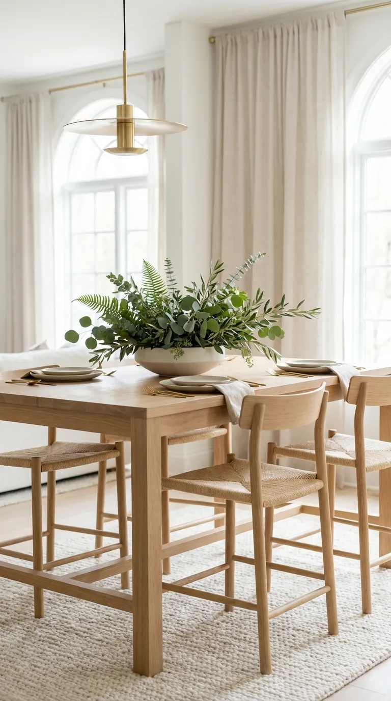 Low Botanical Centerpiece With Fresh Greenery