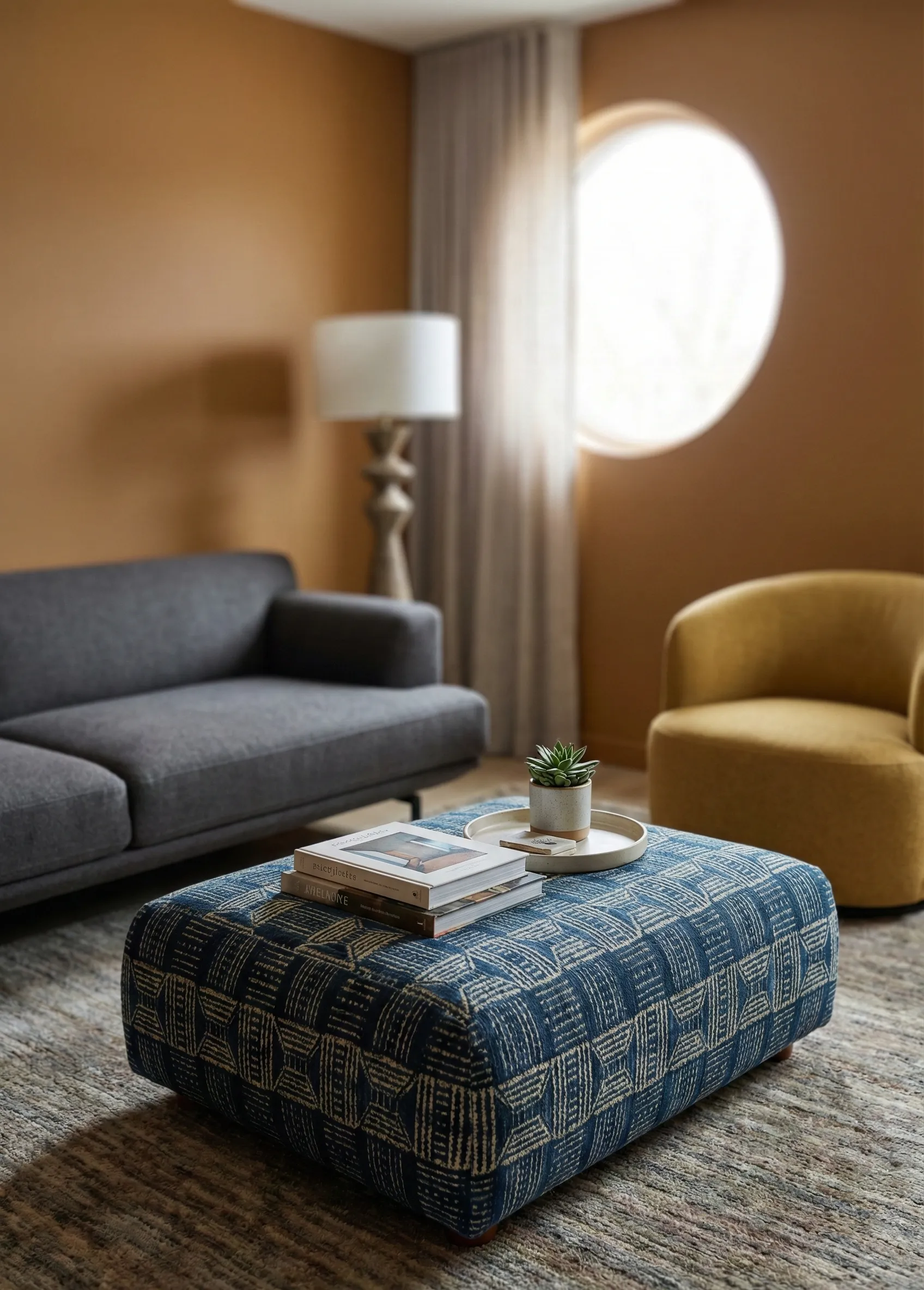 Low-Profile Ottoman for Small Living Rooms