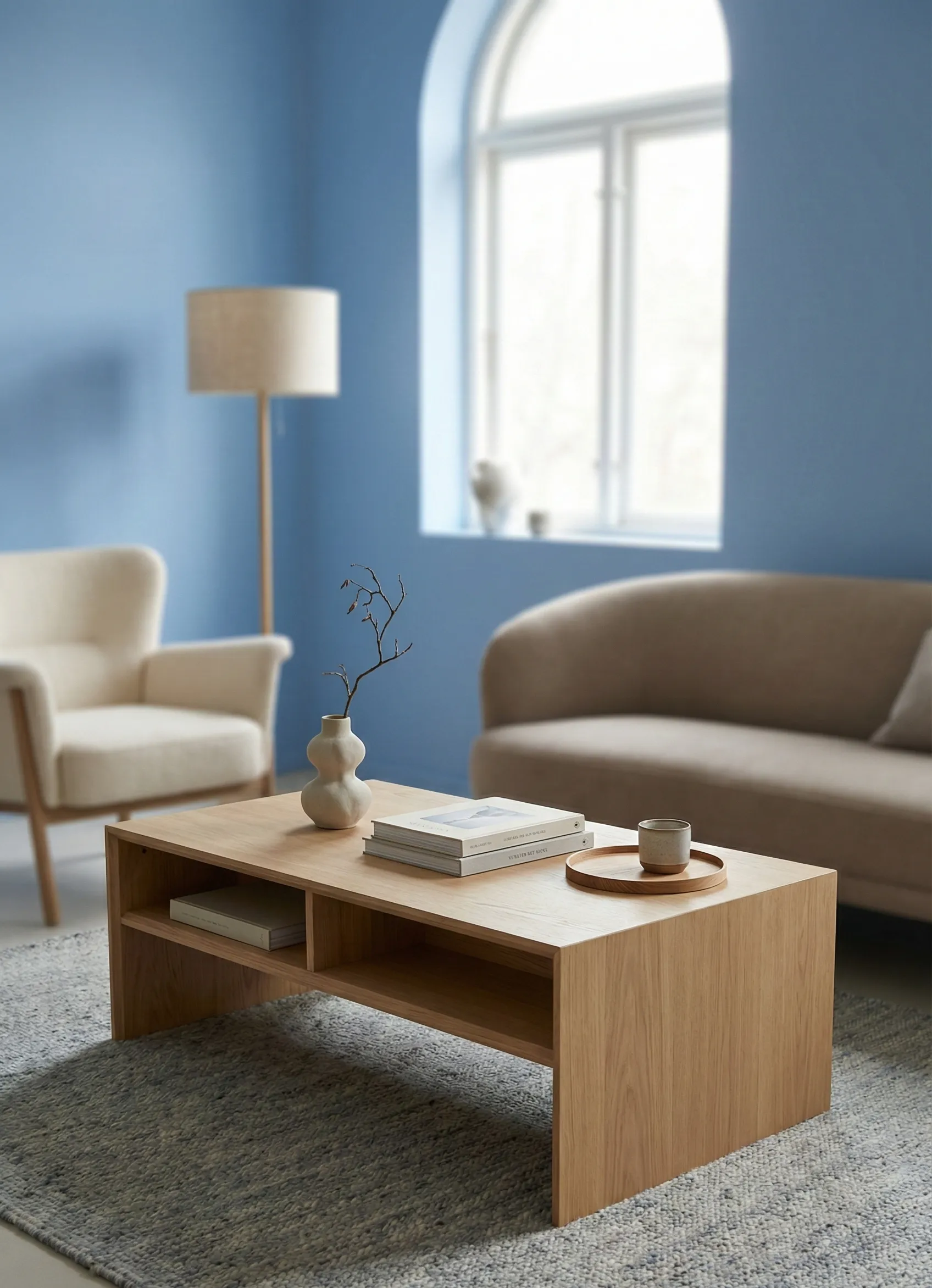 Ma Minimal Coffee Table With Functional Display
