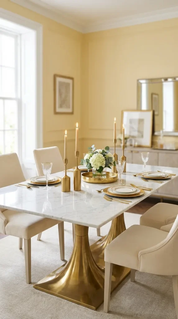 Metallic Accents (Gold Or Brass Candle Holders)