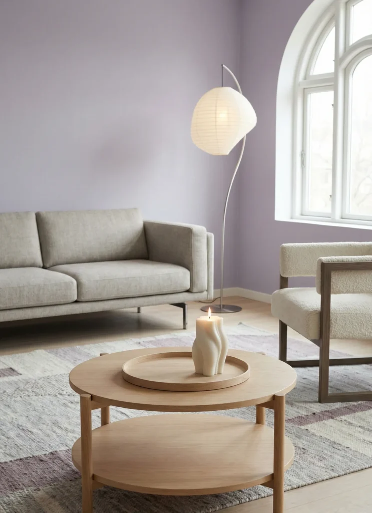 Minimal Scandinavian Tray With Single Candle Focus