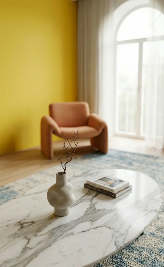 Minimalist Styling That Highlights Marble Veining