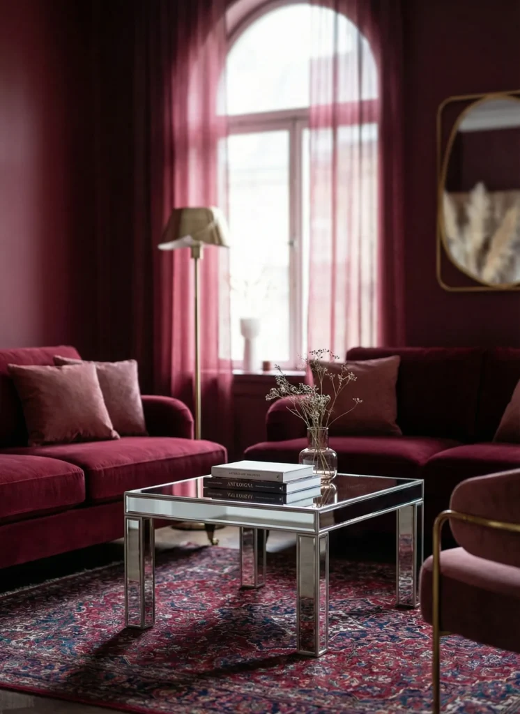 Mirrored or Reflective Mini Table