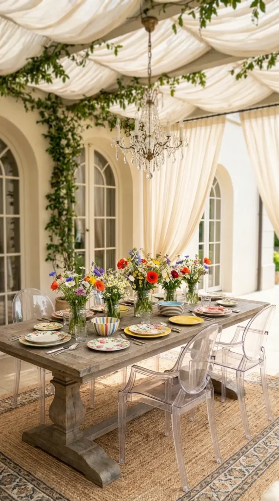 Mix And Match Plates With Wildflowers