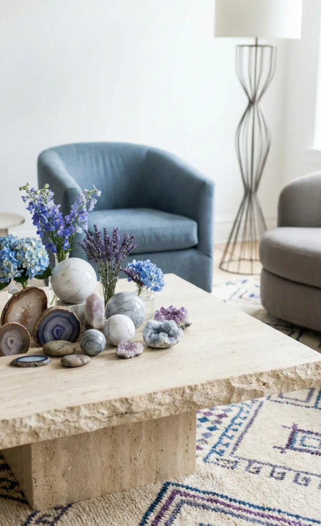 Mixed Stone Objects in Varying Heights