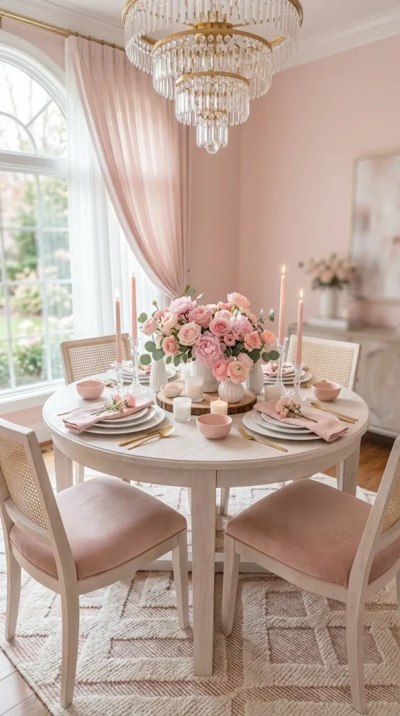 Monochrome Pastel Tablescape
