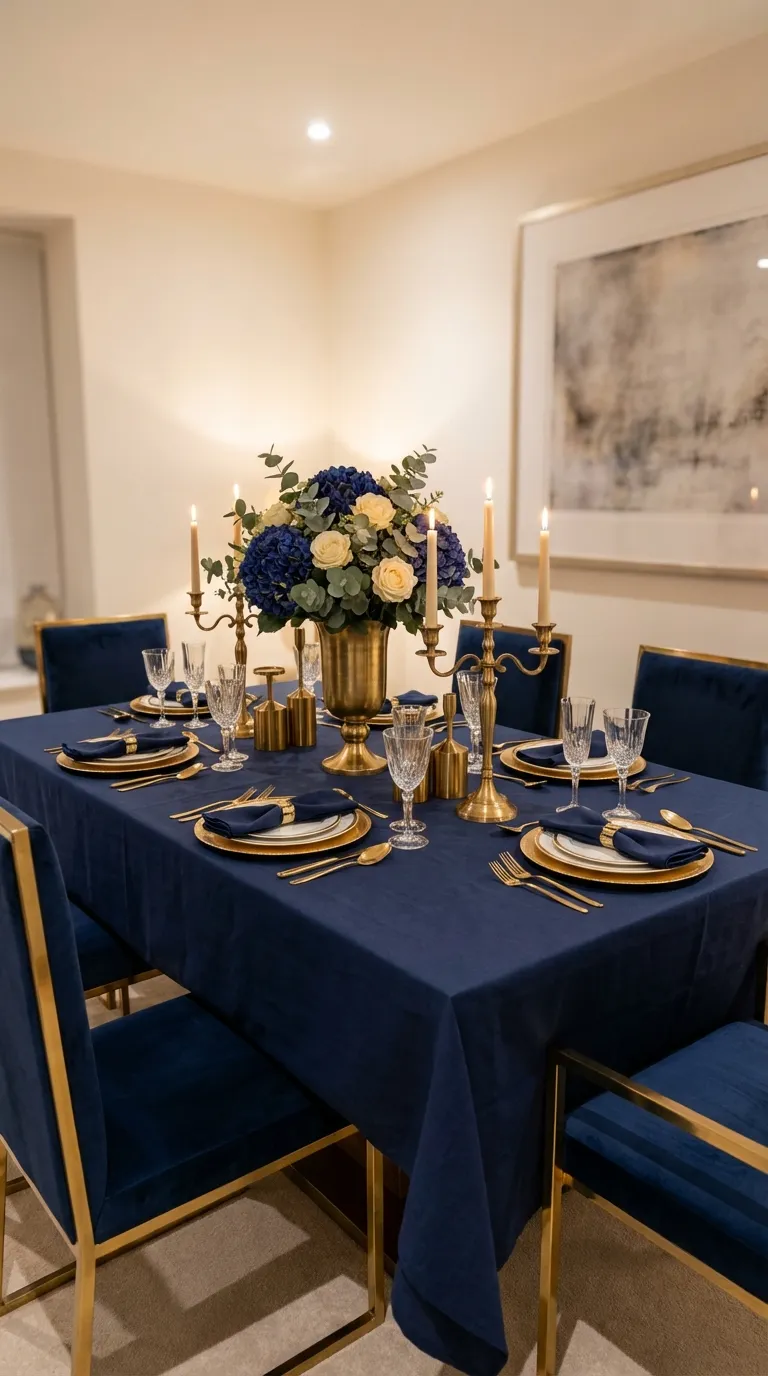Moody Navy Elegance Table