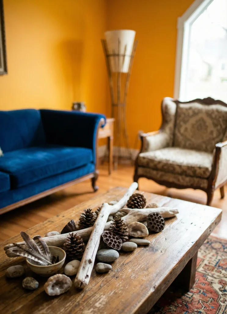 Natural Elements like Pinecones or Driftwood