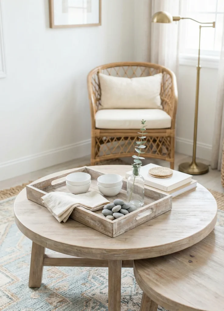 Neutral Coastal Tray With Light-Tone Accessories
