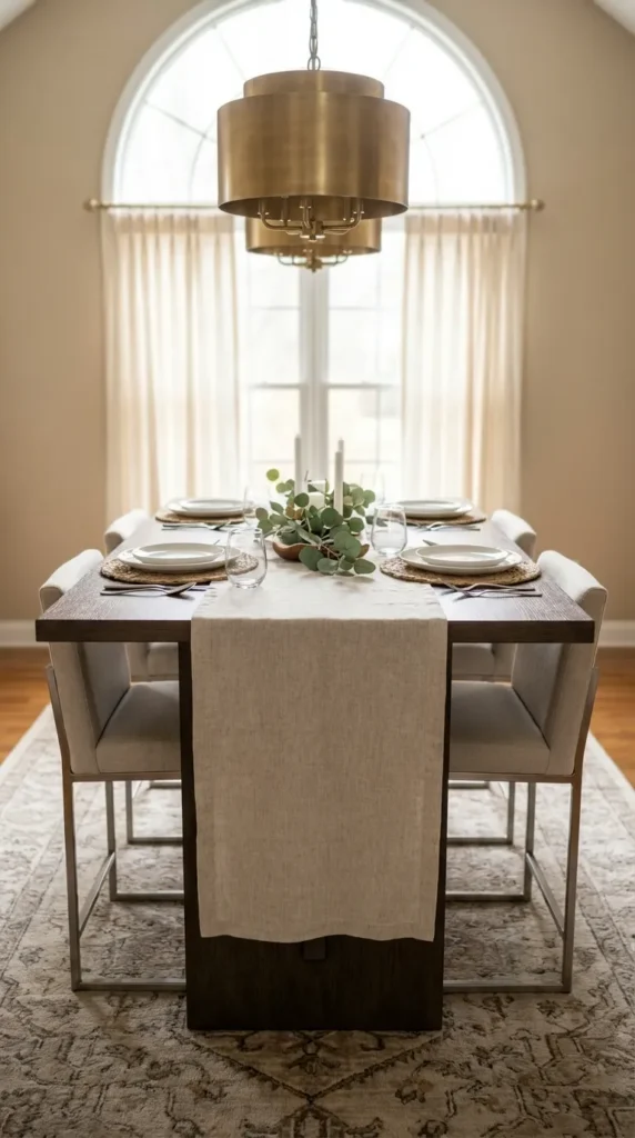 Neutral Fabric Table Runner