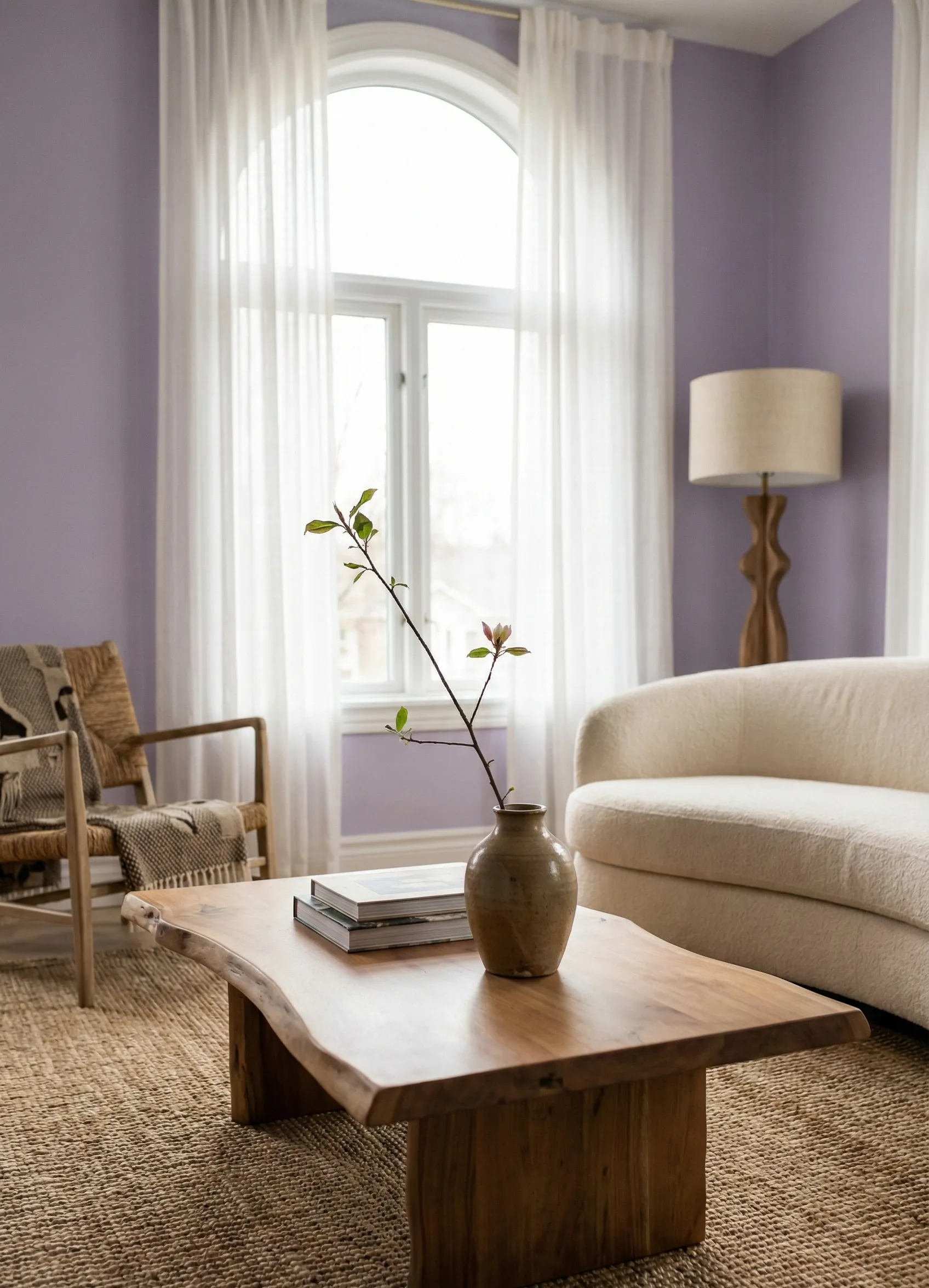 Organic Katachi Table With Single Ceramic Vase