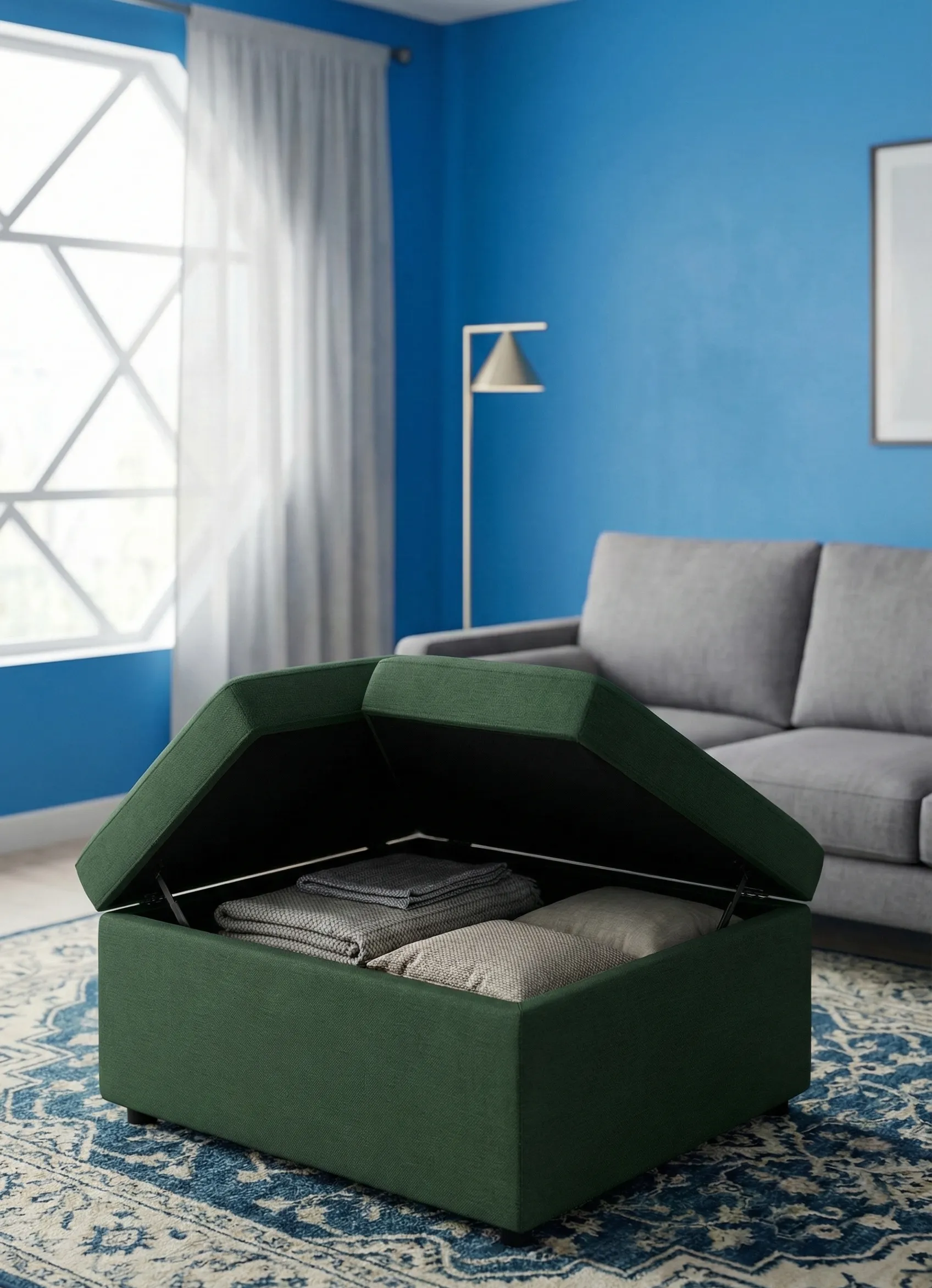 Ottoman With Hidden Storage Compartment