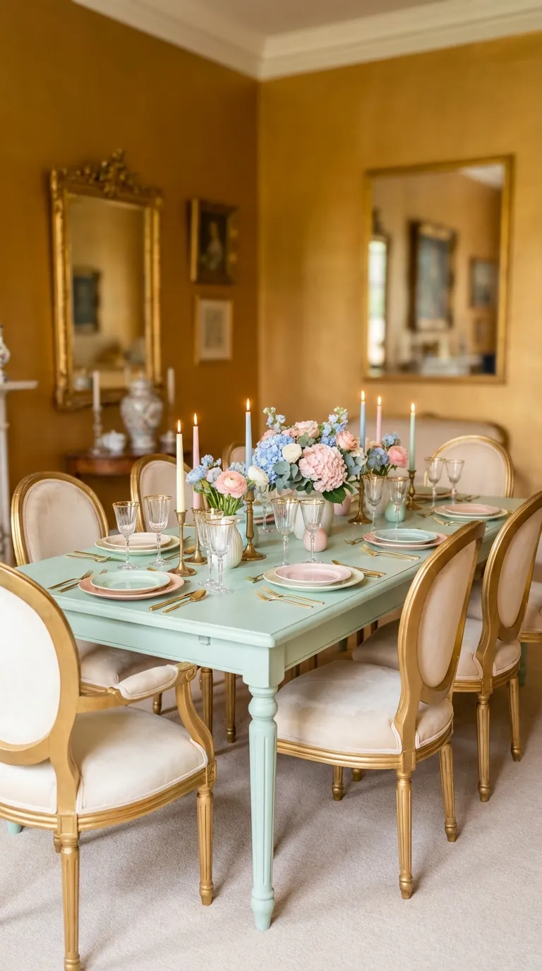 Pastel Pop Color (Mint, Blush, Baby Blue) Table