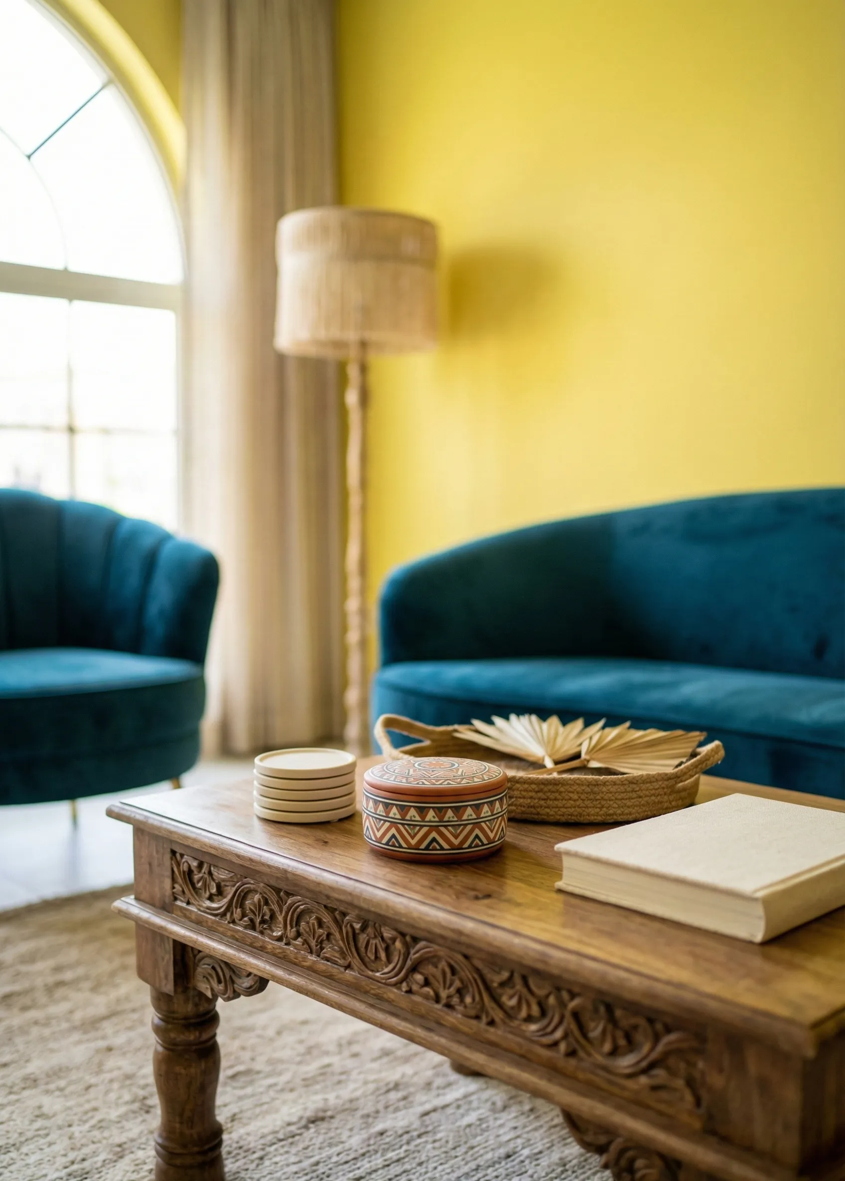 Patterned or Tribal-Inspired Accent Object